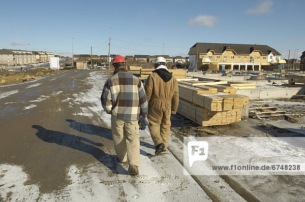 Construction Workers at New Housing Development  Ajax  Ontario