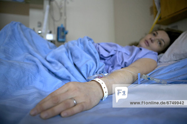 Pregnant Woman in Labour in Hospital