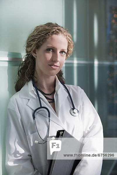 USA  Virginia  Virginia Beach  portrait of female doctor