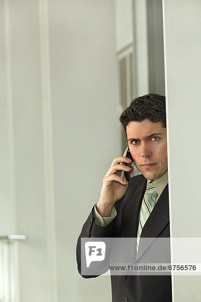 Businessman on a Cell Phone  Toronto  Ontario