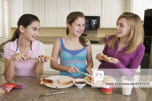 Produktion Sandwich Mädchen Jugendlicher