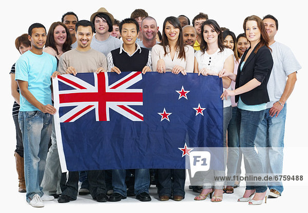Mensch  Menschen  Menschengruppe  Menschengruppen  Gruppe  Gruppen  halten  Fahne  australisch