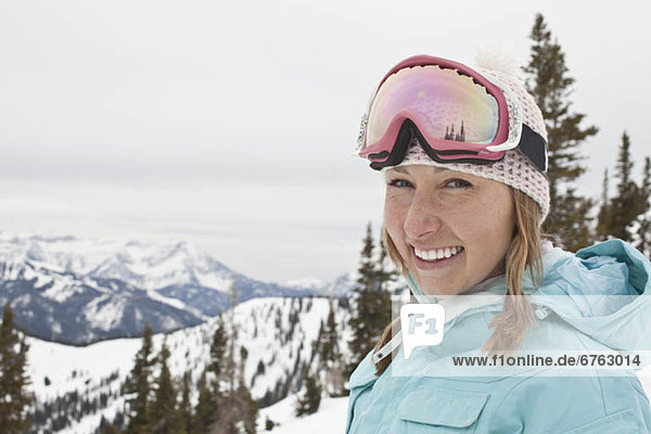 Portrait  Berg  Skifahrer