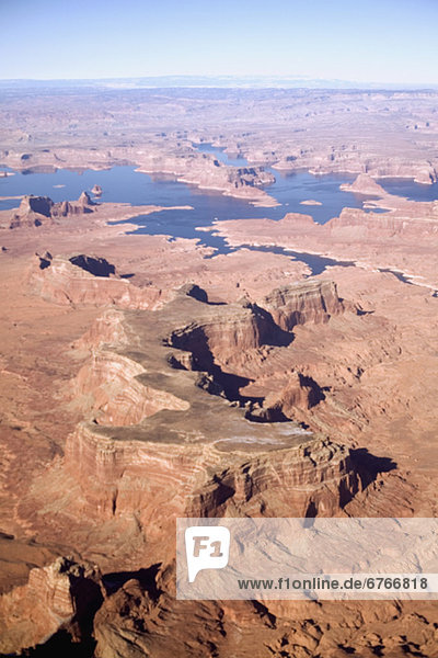 hoch  oben  Wüste  Arizona  Ansicht  Flachwinkelansicht  Winkel