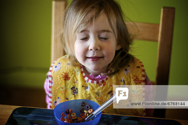 Getreide  geschlossen  klein  Mädchen  Tisch  Quebec