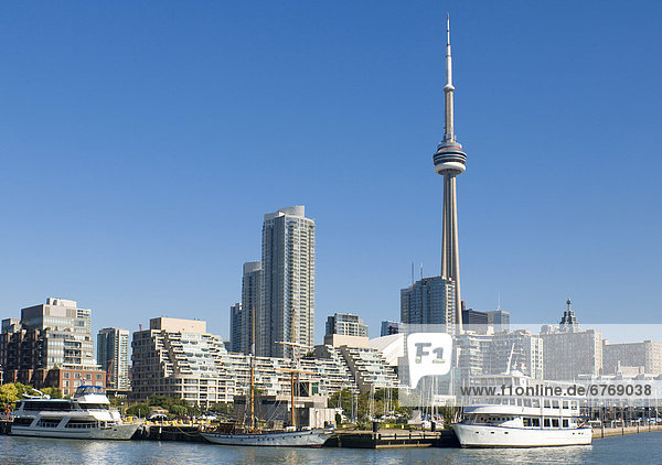 Skyline  Skylines  sehen  Ufer  Neuengland  Ontario  Toronto