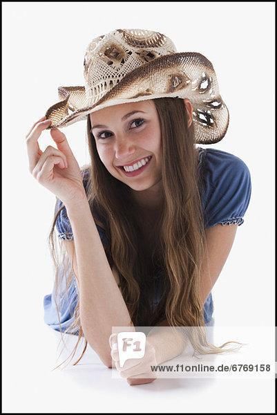 Schönheit  Hut  umkippen  Cowgirl