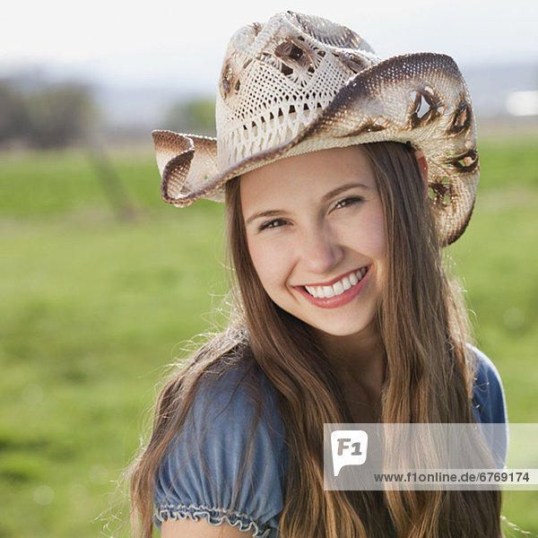lächeln  lang  langes  langer  lange  Cowgirl
