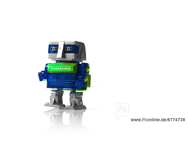 Spielzeug weiß Hintergrund Roboter