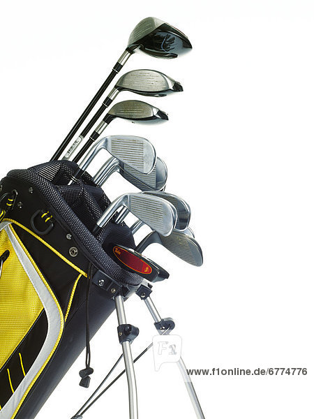 Tasche weiß Hintergrund Golfsport Golf