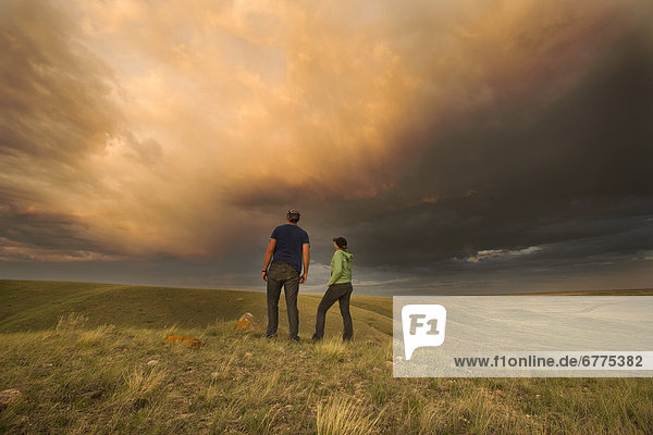 sehen  Sturm  wandern  Wiese  Saskatchewan