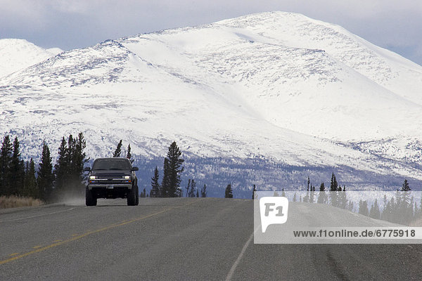 The Alaska Highway between Whitehorse  Yukon and Haines Junction  Yukon