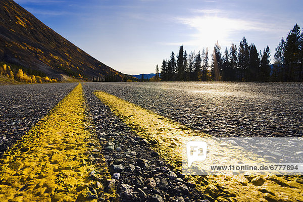 gelb  Bundesstraße  Trennung  Alaska  Yukon