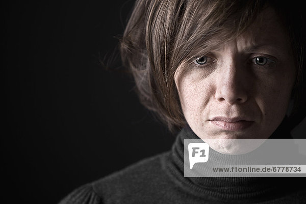 Portrait  Frau  Depression  Studioaufnahme