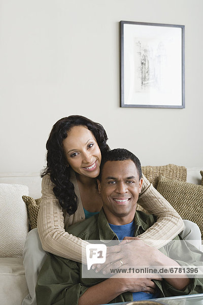 Portrait of couple at home