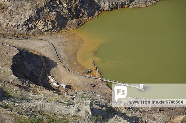 Aerial of Faro mine and Van Gorda pit  Yukon