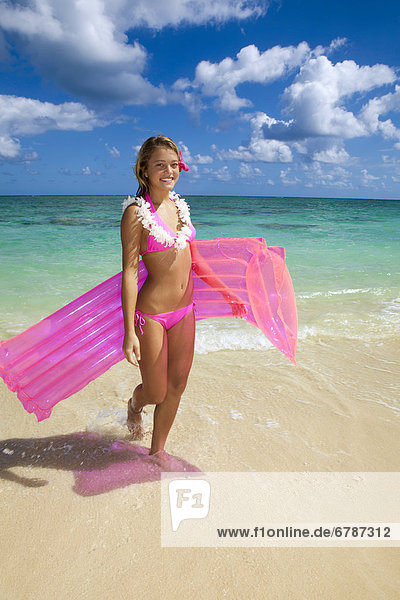 Jugendlicher  Strand  aufblasen  Mädchen  Hawaii
