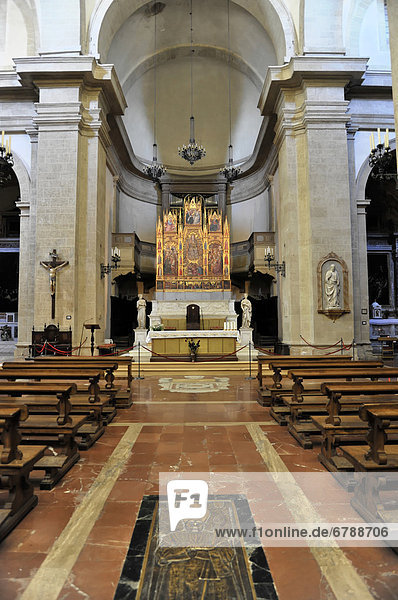 Interior view  Duomo di Montepulciano cathedral  Cathedral of Santa Maria Assunta  Montepulciano  Tuscany  Italy  Europe