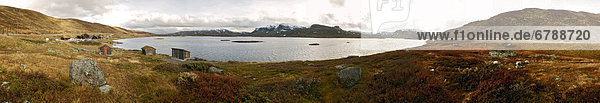 Panorama in Haukeliseter  Hardangervidda  Norwegen  Europa