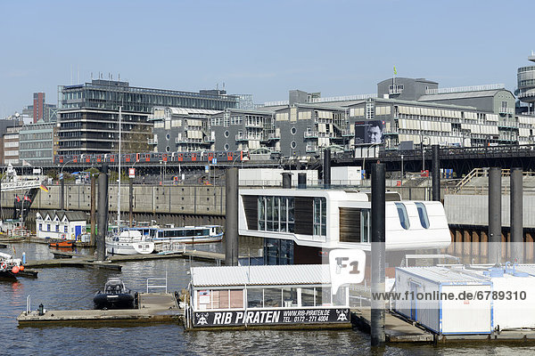 Gruner + Jahr publishing house  city marina  port of Hamburg  Germany  Europe