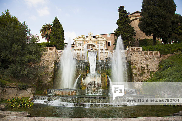 Fountain Neptune and Organ at Villa d'Este Tivoli Italy