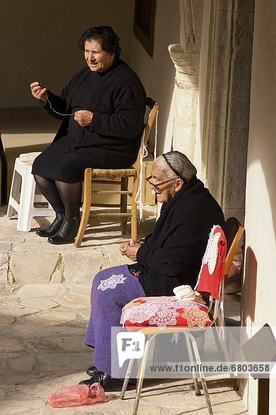 Two Elderly Women Sitting  Cyprus