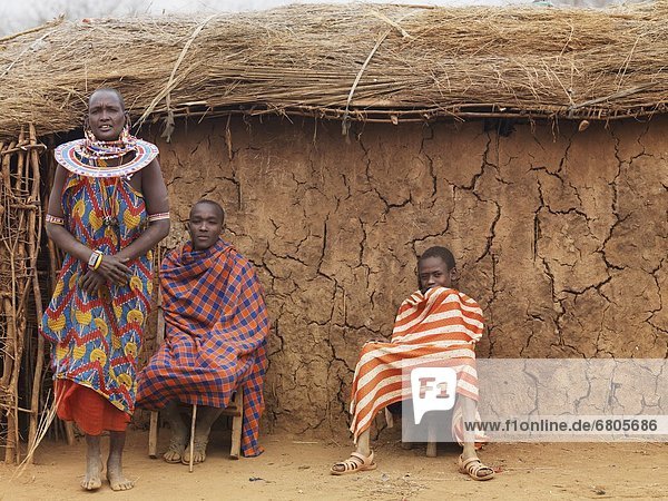 Mensch  Menschen  Dorf  jung  Masai  Afrika  Kenia