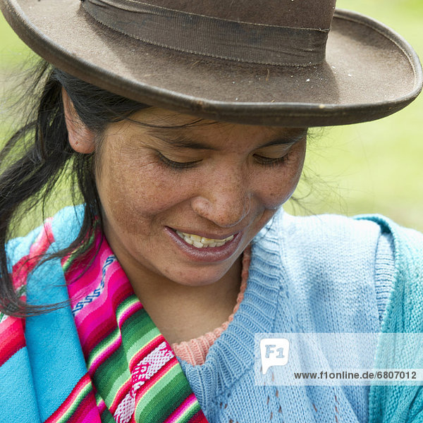 Portrait  Frau  Hut  Kleidung  Peru
