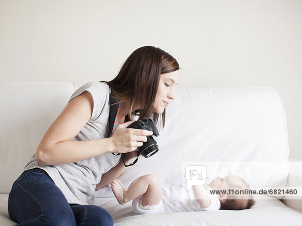 fotografieren  Mädchen  Mutter - Mensch  Baby