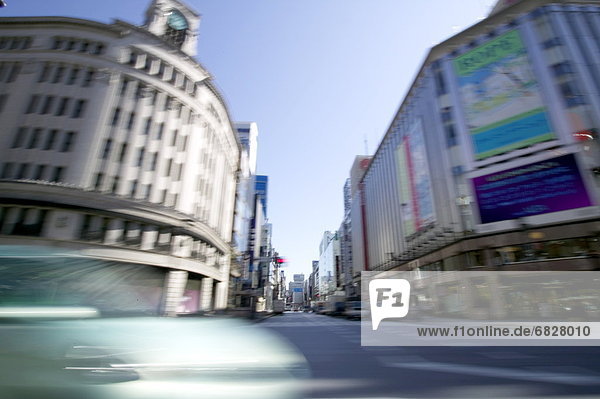 Stadtansicht  Stadtansichten  Bewegungsunschärfe  Tokyo  Hauptstadt  Japan