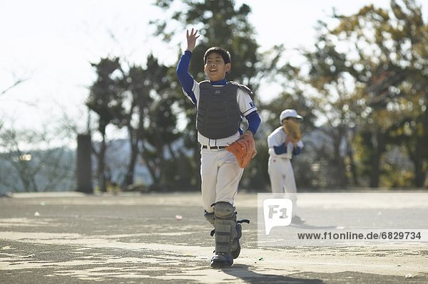 Teamwork  Junge - Person  Feld  Baseball