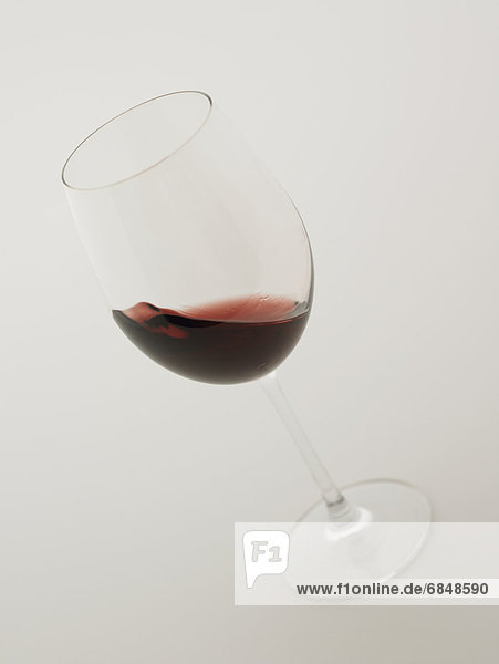 Glass of red wine  white background