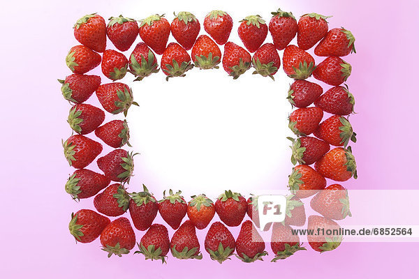Frame formed with strawberries