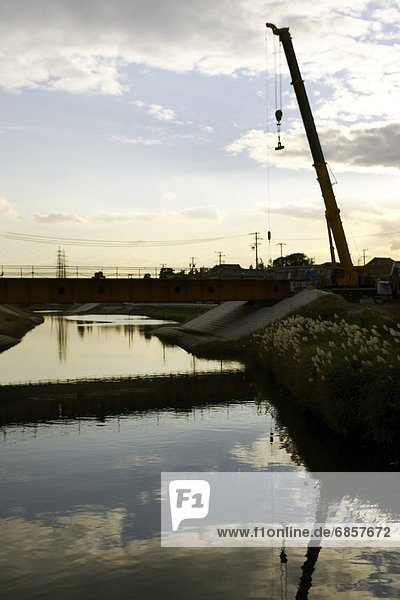 bauen  Fluss  Kran  Japan