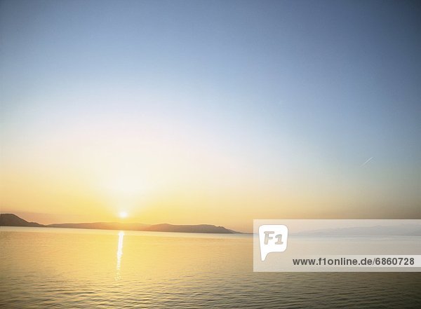 Romantic Sunset Over the Sea. Croatia  Europe