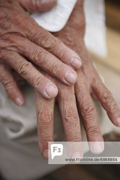 Close Up of Senior Man's Hands