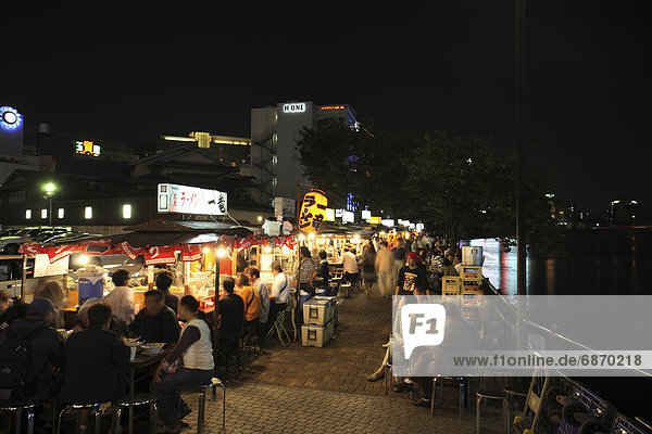 Lebensmittel  Nacht  Großstadt  Zeit  Fukuoka  Japan  Kyushu  Markt