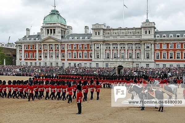 Farbe  Farben  Europa  Großbritannien  London  Hauptstadt  Soldat  Geburtstag  Königin  Horse Guards Parade  England  Parade