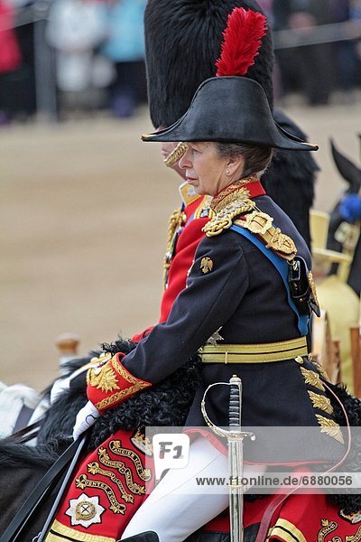 The Princess Royal  Trooping the Colour 2012  The Quuen's Birthday Parade  Whitehall  Horse Guards  London  England  United Kingdom  Europe