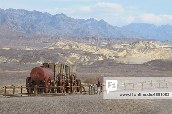 Old Carts  Harmony Borax Works  Death Valley  California  United States of America  North America