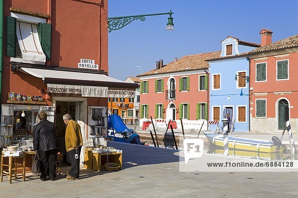 Store on Corte Novello  Burano Island  Venice  Veneto  Italy  Europe