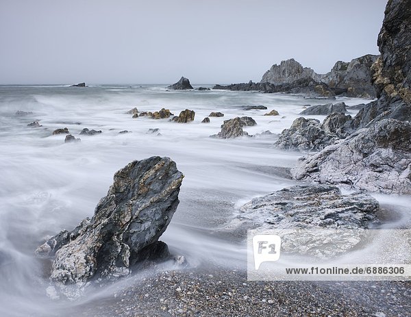 nahe  Wasserrand  Europa  Felsen  Großbritannien  North Devon  zeigen  Bucht  England