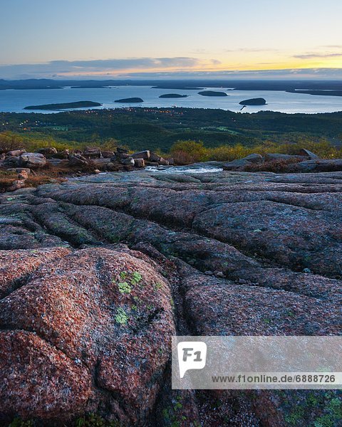View from Cadillac Mountain  Acadia National Park  Mount Desert Island  Maine  New England  United States of America  North America