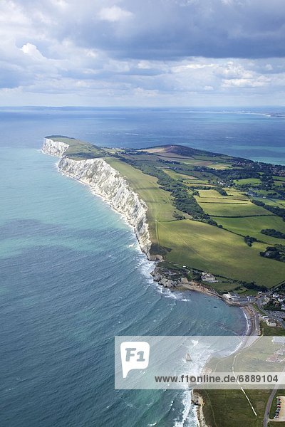 Europa  sehen  Großbritannien  Ansicht  Nähnadel  Nadel  Trinkwasser  Wasser  Luftbild  Fernsehantenne  Bucht  England  Isle of Wight