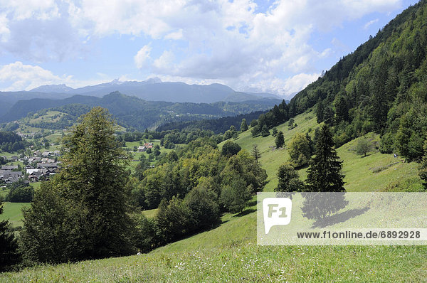 nahe  Europa  europäisch  Dorf  Menschliches Blut  Alpen  Draufsicht  Bled  Slowenien