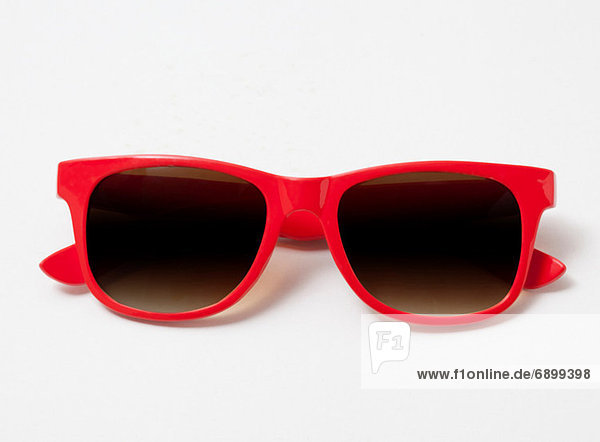 Pair of red sunglasses