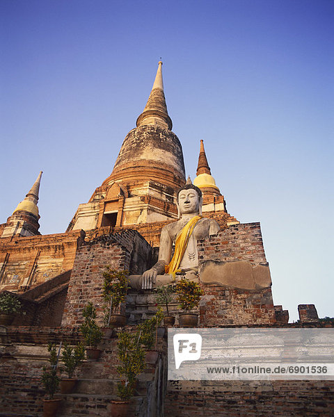 Ruine  Ayuthaya  Buddha  Thailand
