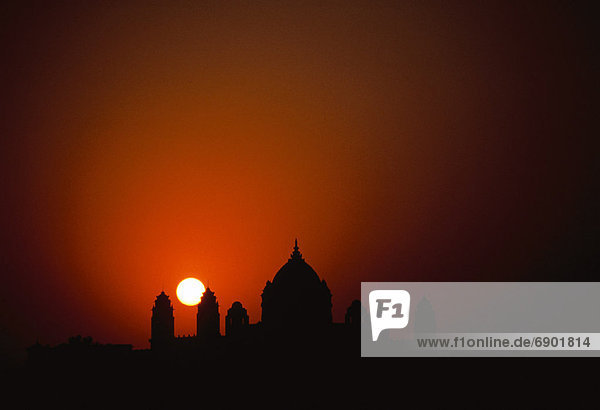 Sonnenuntergang  Silhouette  Palast  Schloß  Schlösser  Indien  Jodhpur