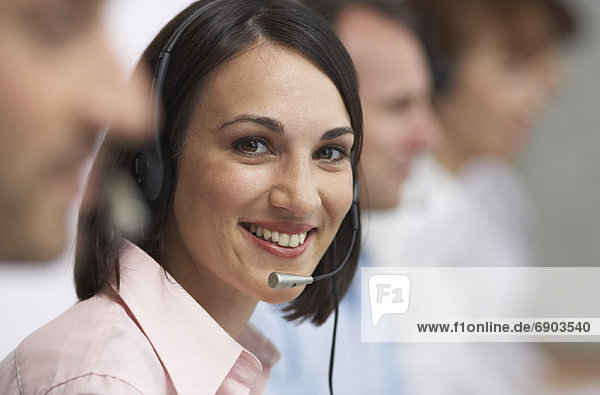 Businesswoman with Headset