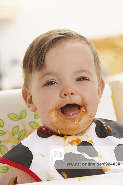 Baby with Food on Face